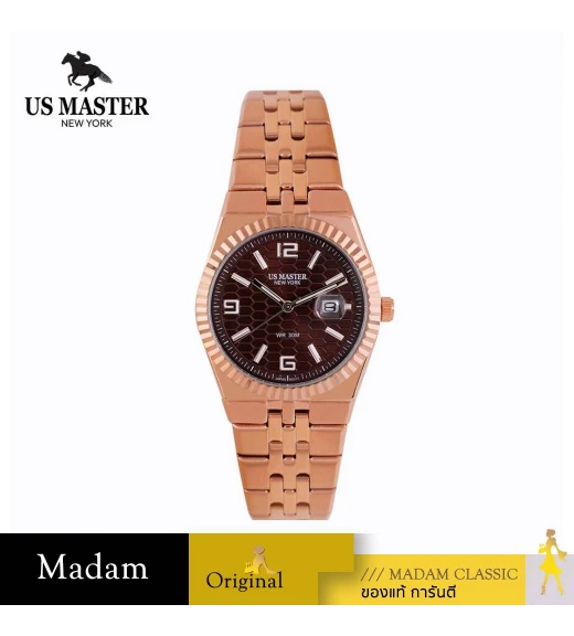 นาฬิกา US MASTERS POLO CLUB USM-EG05-RG-BR MANHATTAN EG05 ROSEGOLD / BROWN 40 MM,ROSEGOLD / BROWN	