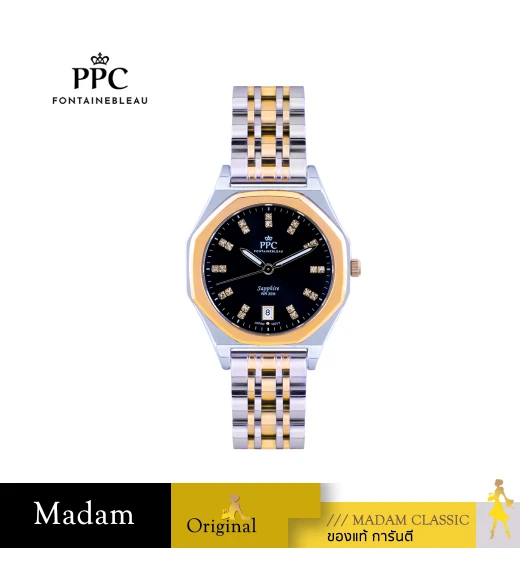 นาฬิกา PPC FONTAINEBLEAU PPC-EG10-SGD-BK PHILIP EG10 35 MM,SLVER GOLD / BLACK	