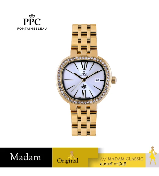 นาฬิกา PPC FONTAINEBLEAU PPC-EG06-GD-WE CANNES EG06  22 MM,GOLD / WHITE	