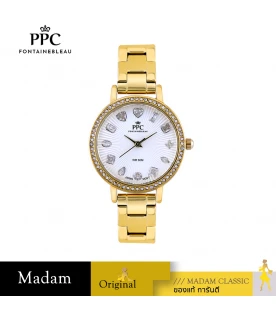 นาฬิกา PPC FONTAINEBLEAU PPC-EF05-GD-WE ÉTOILE EF05 30 MM,GOLD / WHITE	