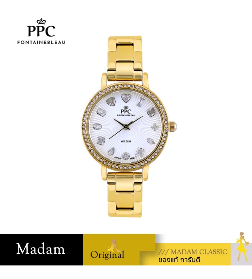 นาฬิกา PPC FONTAINEBLEAU PPC-EF05-GD-WE ÉTOILE EF05 30 MM,GOLD / WHITE	