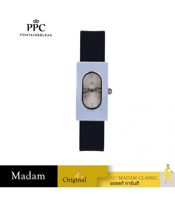 นาฬิกา PPC FONTAINEBLEAU PPC-DF03-BK-GY DORÉE OVALE CARRÉ MODERN 20.5 MM,BLACK / GREY	