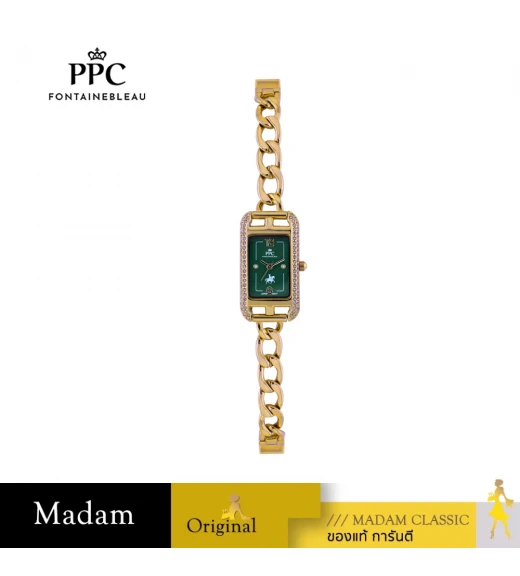 นาฬิกา PPC FONTAINEBLEAU PPC-EF19-GD-GN DORÉE EF19 20.5 MM,GOLD / GREEN
