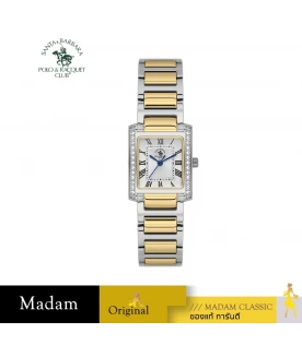 นาฬิกา SANTA BARBARA POLO & RACQUET CLUB SB.1.10611 UNIQUE LADIES SB.1.10611 22.2*27.5 MM,SILVER GOLD / WHITE	