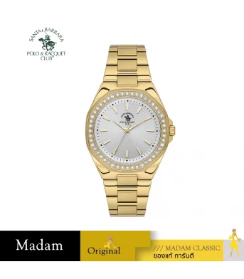 นาฬิกา SANTA BARBARA POLO & RACQUET CLUB SB.1.10619-3 UNIQUE LADIETS SB.1.10619-3 34*40 MM,GOLD / WHITE	