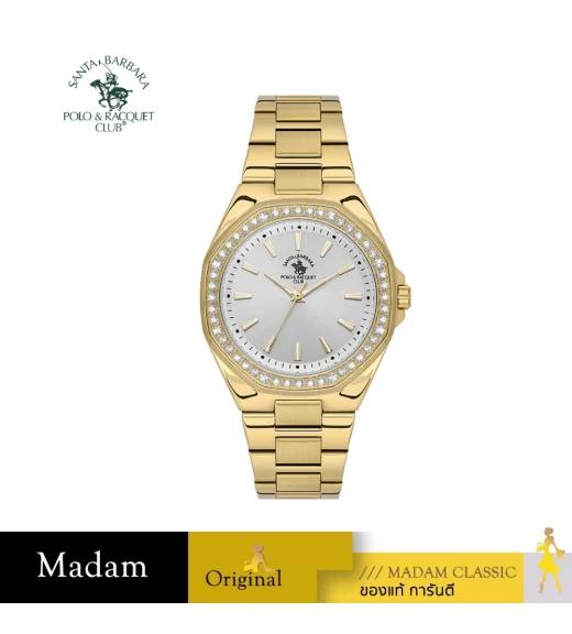 นาฬิกา SANTA BARBARA POLO & RACQUET CLUB SB.1.10619-3 UNIQUE LADIETS SB.1.10619-3 34*40 MM,GOLD / WHITE	