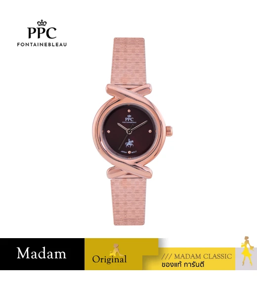 นาฬิกา PPC FONTAINEBLEAU PPC-EF20-RG-BR CANNES EF20 28 MM,ROSEGOLD / BROWN	