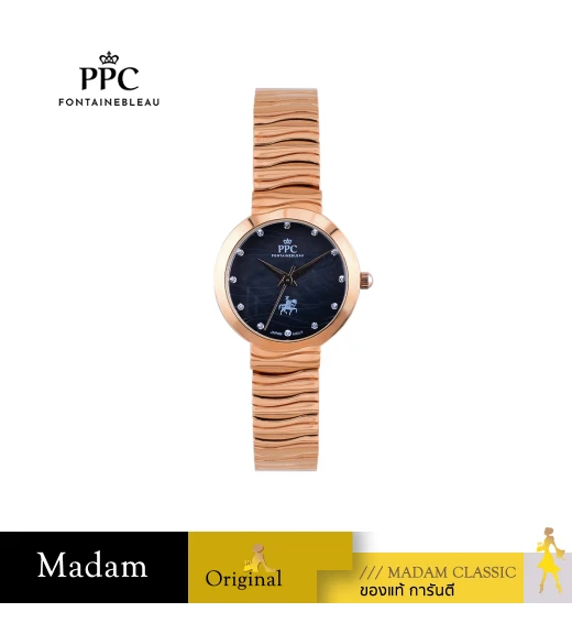 นาฬิกา PPC FONTAINEBLEAU  PPC-EF13-RG-BK LER BRETON EF13 30 MM,ROSEGOLD / BLACK	