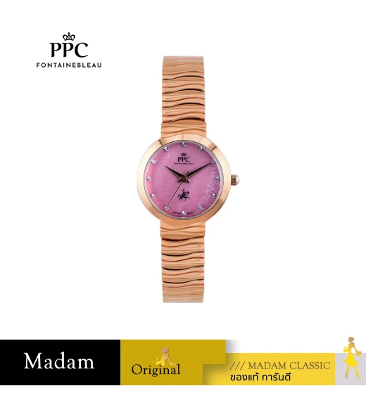 นาฬิกา PPC FONTAINEBLEAU  PPC-EF13-RG-PK LER BRETON EF13 30 MM,ROSEGOLD / PINK	