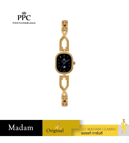 นาฬิกา PPC FONTAINEBLEAU  PPC-EF08-GD-BK DORÉE EF08 23 MM,GOLD / BLACK	