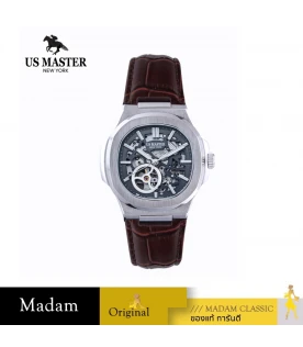 นาฬิกา US MASTER NEW YORK SET.USM-EF15-BR-GY EMPIRE SKELTON 43 MM,BROWN / GREY	