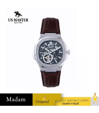 นาฬิกา US MASTER NEW YORK SET.USM-EF15-BR-GY EMPIRE SKELTON 43 MM,BROWN / GREY	