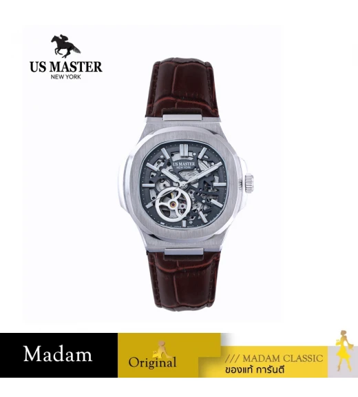 นาฬิกา US MASTER NEW YORK SET.USM-EF15-BR-GY EMPIRE SKELTON 43 MM,BROWN / GREY นาฬิกา US MASTER NEW YORK SET.USM-EF15-BR-GY EMPIRE SKELTON 43 MM,BROWN / GREY