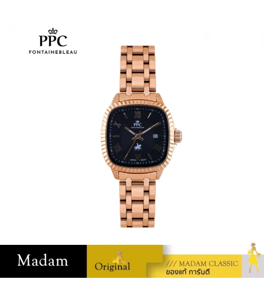 นาฬิกา PPC FONTAINEBLEAU PPC-EF14-RG-BK DORÉE EF14 28 MM,ROSEGOLD / BLACK	