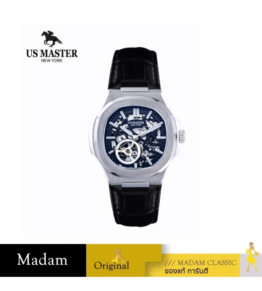 นาฬิกา US MASTER NEW YORK SET.USM-EF15-BK-BK EMPIRE SKELTON 43 MM,BLACK / BLACK	