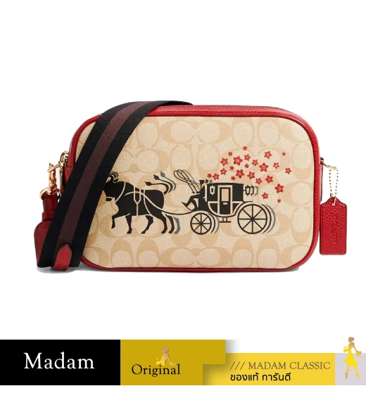 กระเป๋าสะพายข้าง COACH C2180 LUNAR NEW YEAR JES CROSSBODY IN SIGNATURE CANVAS WITH OX AND CARRIAG (IMOT4)