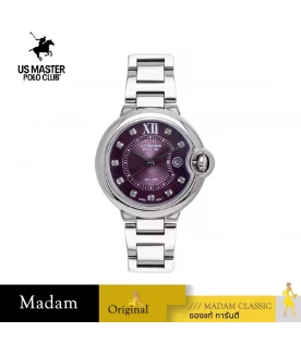 นาฬิกา US MASTERS POLO CLUB USM-DH04-VLT HARMONY CLASSIC DATE VIOLET 32 MM,VIOLET