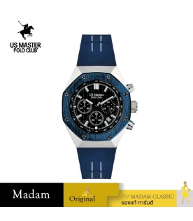 นาฬิกา US MASTERS POLO CLUB USM-DK04-BU-BK OCTAGON SPORTY CHRONO BLUE / BLACK 47 MM,BLUE / BLACK