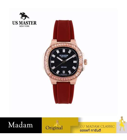 นาฬิกา US MASTER NEW YORK USM-EC01-RD-RBK EMPIRE LADY EC01 36 MM,RED / ROSEGOLD BLACK	