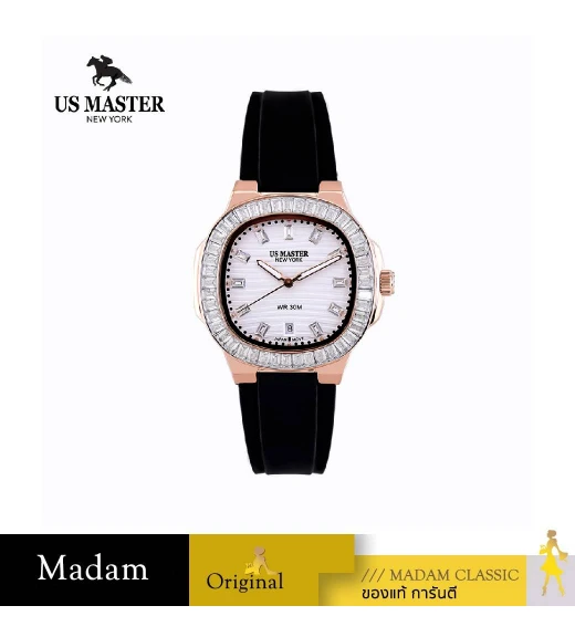 นาฬิกา US MASTER NEW YORK USM-EC01-BK-RWE EMPIRE LADY EC01 36 MM,BLACK / ROSEGOLD WHITE	