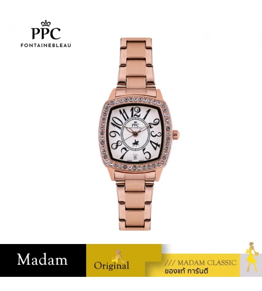 นาฬิกา PPC FONTAINEBLEAU PPC-EJ04-RG-WE DORÉE EJ04 30 MM,ROSEGOLD / WHITE