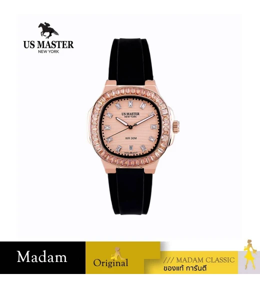 นาฬิกา US MASTER NEW YORK  USM-EC01-BK-RG EMPIRE LADY EC01 36 MM,BLACK / ROSEGOLD	