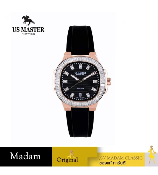 นาฬิกา US MASTER NEW YORK USM-EC01-BK-RBK EMPIRE LADY EC01 36 MM,BLACK / ROSEGOLD BLACK