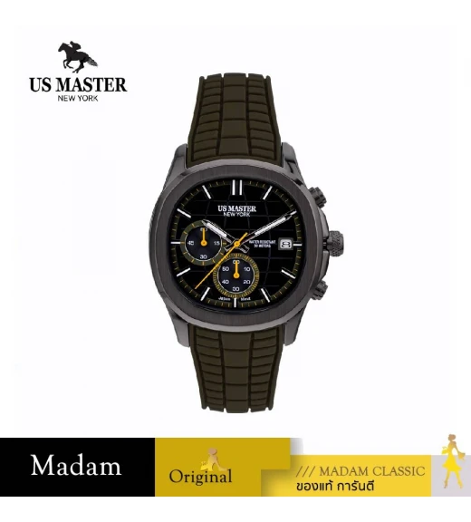 นาฬิกา US MASTER  USM-DD36-GN-IGY THE EMPIRE CHRONO EYES DATE 40 MM.,GREEN / PLATING GREY