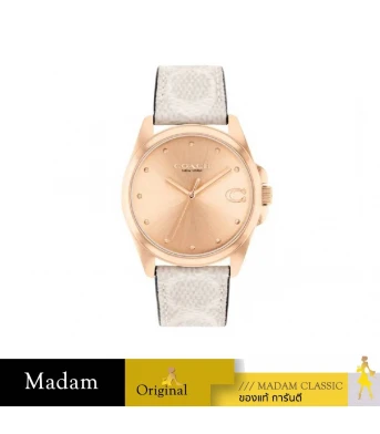นาฬิกา COACH 14504113,36 MM,GENUINE LEATHER,ROSE GOLD/GREY
