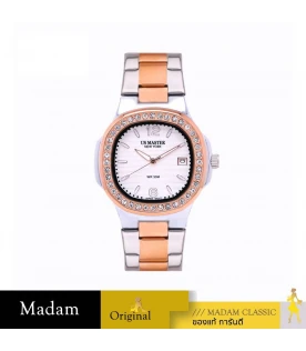 นาฬิกา US MASTERS POLO CLUB USM-EJ01-SRG-WE VICTORIA EJ01 SILVER ROSEGOLD / WHITE 34  MM,SILVER ROSEGOLD / WHITE
