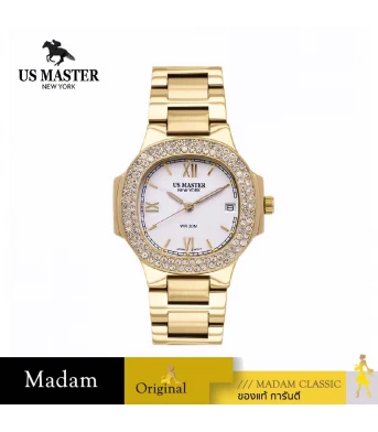 นาฬิกา US MASTER NEW YORK USM-DC07-GD-WE FIRST LADY DC07 33 MM,GOLD / WHITE