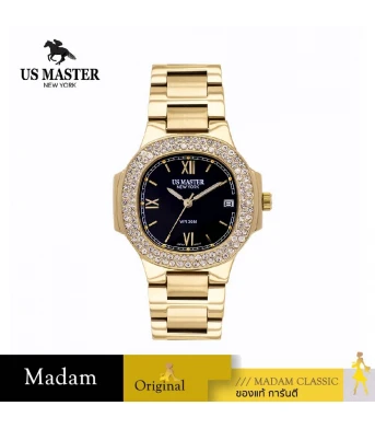 นาฬิกา US MASTER NEW YORK USM-DC07-GD-BK FIRST LADY DC07 33 MM,GOLD / BLACK