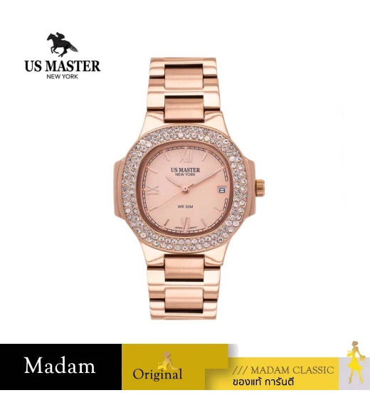 นาฬิกา US MASTERS POLO CLUB USM-DC07-RG FIRST LADY DC07 ROSEGOLD 33 MM,ROSEGOLD