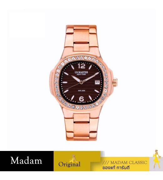 นาฬิกา US MASTERS POLO CLUB USM-EJ01-RG-BR VICTORIA EJ01 ROSEGOLD / BROWN  34  MM,ROSEGOLD / BROWN	