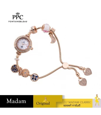 นาฬิกา PPC FONTAINEBLEAU PPC-EH02-RG-WE CANNES EH02 24.5 MM, ROSEGOLD / WHITE