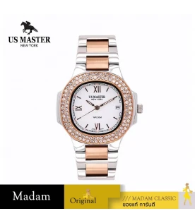 นาฬิกา US MASTER NEW YORK USM-DC07-SRG-WE FIRST LADY DC07 33 MM,SILVER ROSEGOLD / WHITE