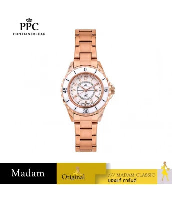นาฬิกา PPC FONTAINEBLEAU PPC-EJ05-RG-BK LER BRETON EJ05 ROSEGOLD WHITE 34 MM,ROSEGOLD WHITE