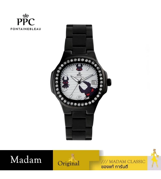 นาฬิกา PPC FONTAINEBLEAU PPC-FA01-BK-IGY BLOODY BUNNY FA01 BLACK / LIGHT GREY 37 MM,BLACK / LIGHT GREY