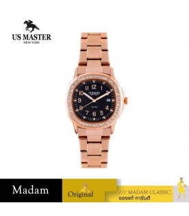นาฬิกา US MASTERS POLO CLUB USM-DD43-RG-BK EMPIRE LADY DD43  38 MM,ROSEGOLD / BLACK