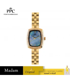นาฬิกา PPC FONTAINEBLEAU  PPC-EI02-GD-SBU DORÉE EI02 25 MM.,GOLD / SEA BLUE
