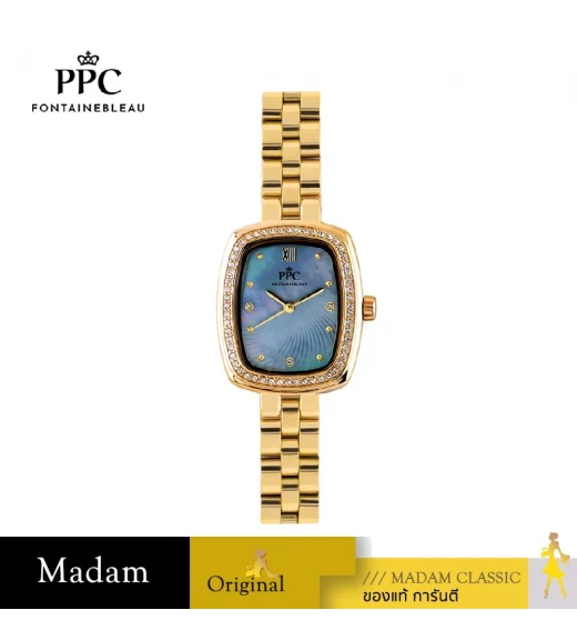 นาฬิกา PPC FONTAINEBLEAU  PPC-EI02-GD-SBU DORÉE EI02 25 MM.,GOLD / SEA BLUE