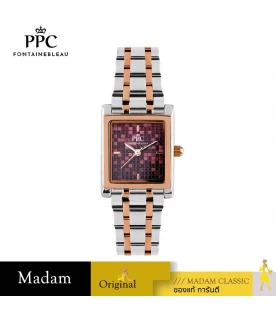 นาฬิกา PPC FONTAINEBLEAU  PPC-EI04-SRG-RD DORÉE EI04 22 MM.,SILVER ROSEGOLD / RED