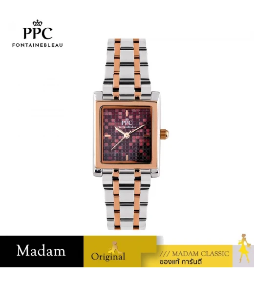 นาฬิกา PPC FONTAINEBLEAU  PPC-EI04-SRG-RD DORÉE EI04 22 MM.,SILVER ROSEGOLD / RED