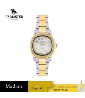 นาฬิกา US MASTERS POLO CLUB USM-DD43-SGD-WE EMPIRE LADY DD43  38 MM,SILVER GOLD / WHITE