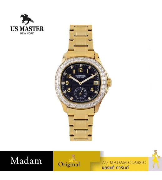 นาฬิกา US MASTERS POLO CLUB USM-EK06-GD-BK EMPIRE LADY EK06  38 MM,GOLD / BLACK