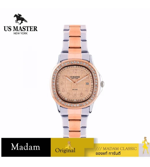 นาฬิกา US MASTER NEW YORK USM-DD43-SRG-RG EMPIRE LADY DD43 38 MM,SILVER ROSEGOLD / ROSEGOLD	