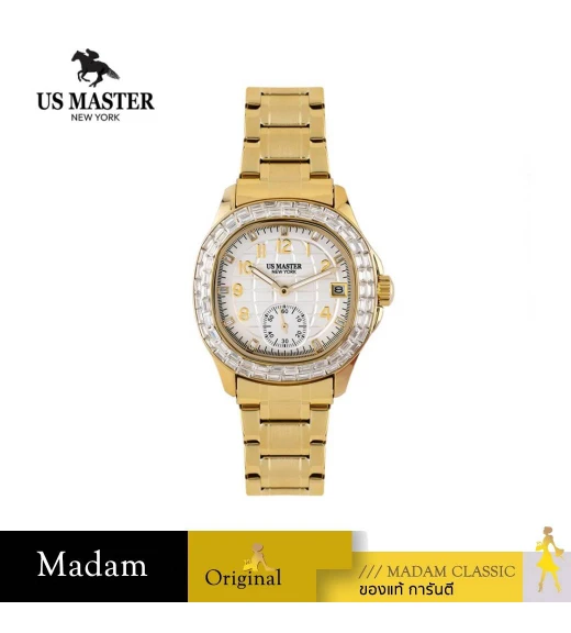 นาฬิกา US MASTERS POLO CLUB USM-EK06-GD-WE EMPIRE LADY EK06  38 MM,GOLD / WHITE