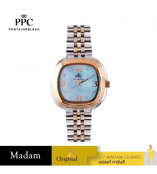 นาฬิกา PPC FONTAINEBLEAU  PPC-EI08-SRG-LBU DORÉE EI08 30 MM.,SILVER ROSEGOLD / LIGHT BLUE