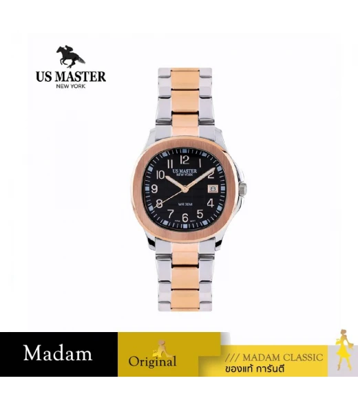 นาฬิกา US MASTER NEW YORK USM-DD42-SRG-BK EMPIRE DD42 40 MM,SILVER ROSEGOLD / BLACK	