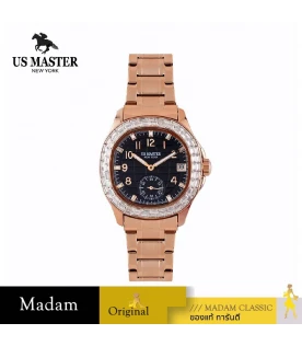 นาฬิกา US MASTER NEW YORK USM-EK06-RG-BK EMPIRE LADY EK06 38 MM.,ROSEGOLD / BLACK